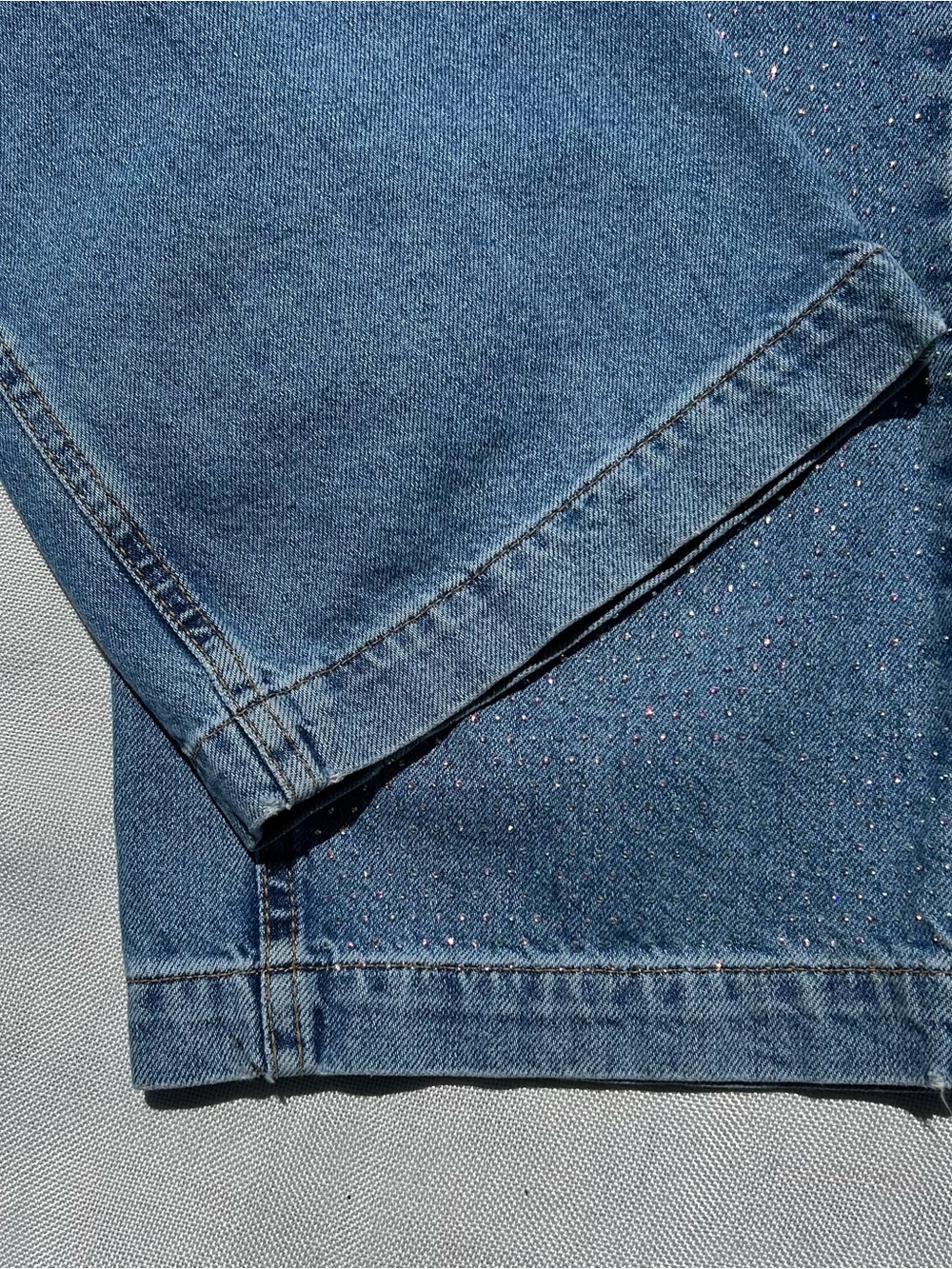 Topshop Moto Rhinestone Embelished Crop Jeans - Picture 4 of 9